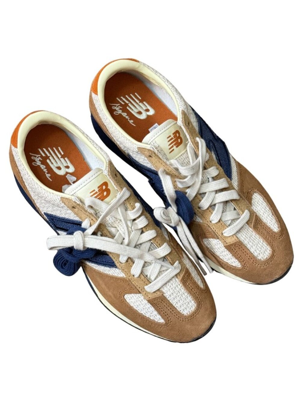 Sezane New Balance 471 Leather Brown Sneakers NWOB Sz 8 - Picture 2 of 7